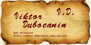 Viktor Dubočanin vizit kartica